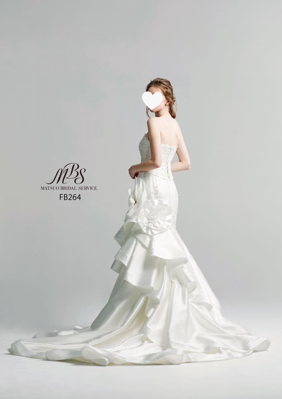 白ドレス マーメイド FB264 （7FT/7号～11号） | アツタウェディングス 